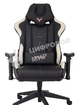 Кресло Бюрократ VIKING 5 AERO WHITE черный/белый, экокожа, 120 кг, механизм качания