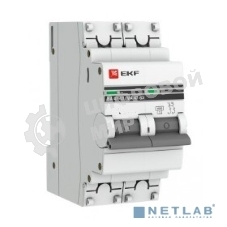 Выключатель автоматический EKF mcb4763-2-50C-pro 2P 50А (C) 4,5kA ВА 47-63 EKF PROxima