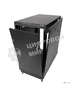 Шкаф телекоммуникационный ЦМО напольный 24U (600 x 800) дверь стекло, черный, ШТК-М-24.6.8-1ААА-9005