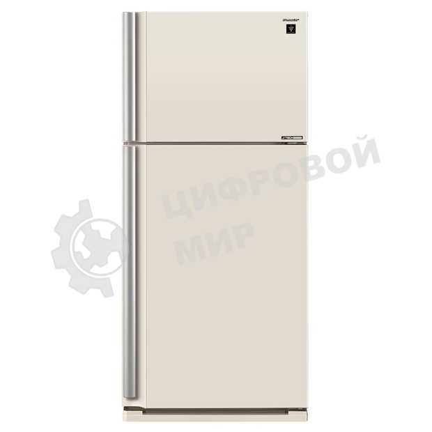 Холодильник Sharp SJ-XE55PMBE бежевый двухкамерный 388/148л морозилка сверху, No Frost