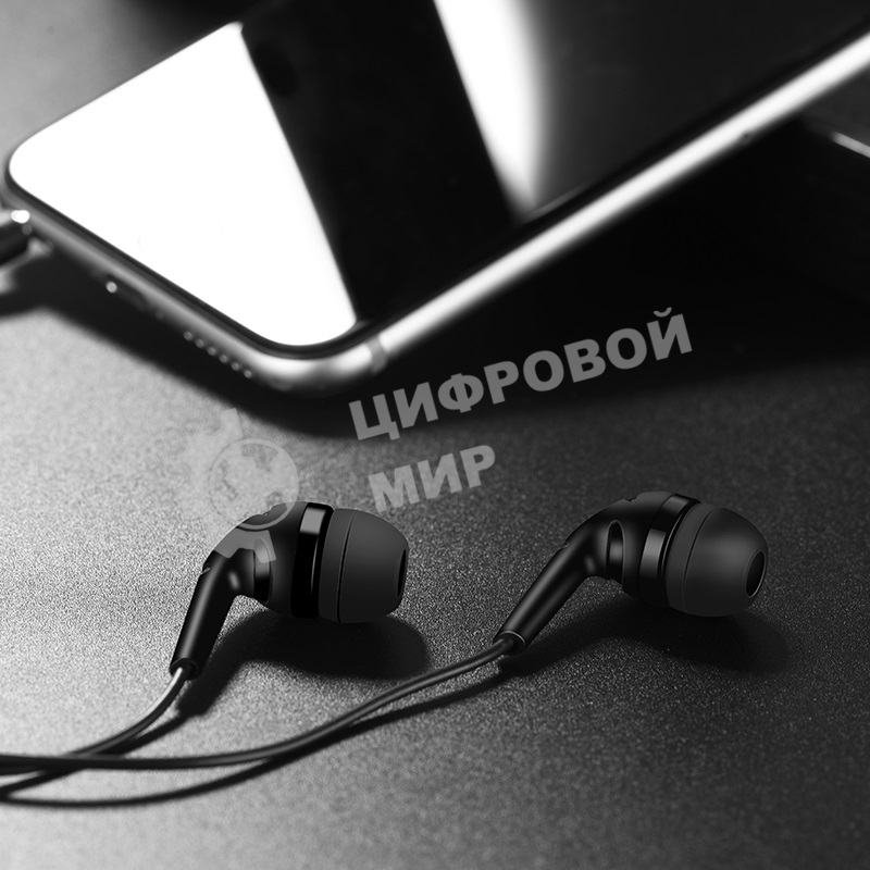 Проводные наушники Hoco M40 черный, внутриканальные, Jack 3.5 мм