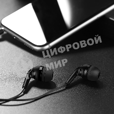 Проводные наушники Hoco M40 черный, внутриканальные, Jack 3.5 мм