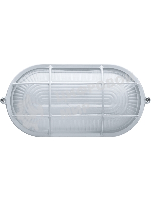 Светильник Navigator ЛОН NBL-O2-60-E27/WH 1х60Вт E27 IP54 (аналог НПБ 1402 бел. овал с решеткой 60Вт)