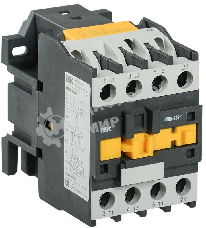 Контактор КМИе-22510 25А 230В/АС3 1НО IEK KKME21-025-230-10