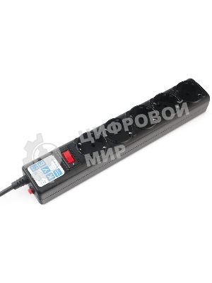 Сетевой фильтр Power Cube SPG5-В1 PC 0,5 м, 5 р, черный 10А, UPS(C14), SPG5-В1