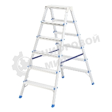 Стремянка двусторонняя Сибртех 6ст., алюминиевая