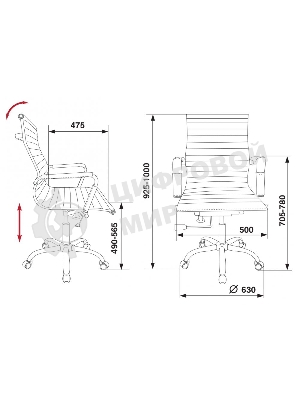 Кресло Бюрократ CH-883-LOW/IVORY слоновая кость, экокожа
