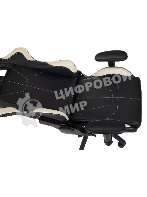 Кресло Бюрократ VIKING 5 AERO WHITE черный/белый, экокожа, 120 кг, механизм качания