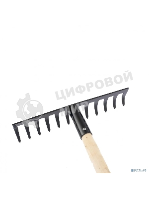 Грабли 12-зубые Сибртех с черенком прямые 300 мм