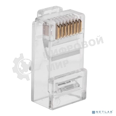 Разъем Rexant RJ-45(8P8C) под витую пару, UTP, CAT 6, с вставкой (50шт)