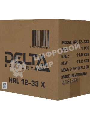 Батарея для ИБП Delta HRL 12-33 X 12В 33А·ч