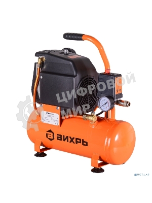Компрессор винтовой Вихрь КП-165/10 безмасляный 165л/мин 10л 950Вт оранжевый/черный