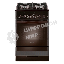 Плита комбинированная Gefest ПГЭ 5502-02 0045 коричневый, конфорок 4 газовых, духовка 55 л, 50 см x 85 см x 58.5 см