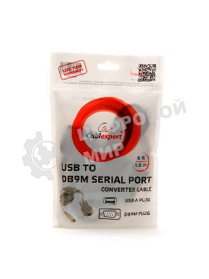 Переходник Cablexpert с USB на Com 1.8m