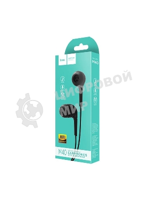 Проводные наушники Hoco M40 черный, внутриканальные, Jack 3.5 мм