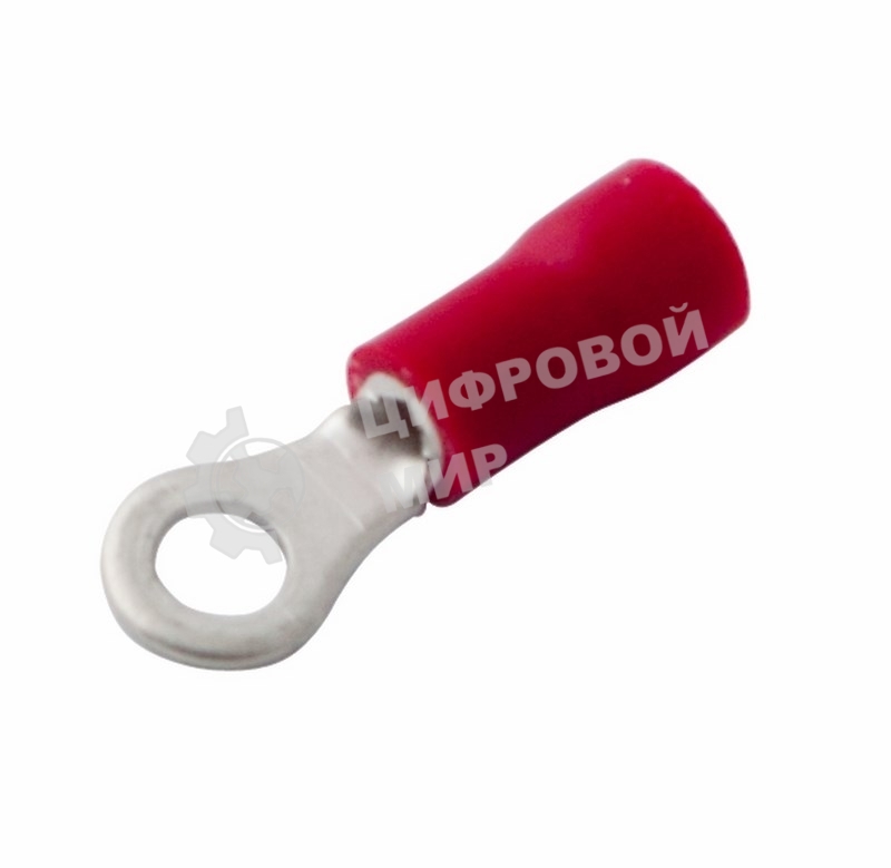 Наконечник кольцевой изолированный Rexant НКИ ø 3.7 мм. 0.5-1.5 мм² (НКи 1.5-3.5) красный