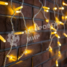 Гирлянда Neon-night Айсикл (бахрома) светодиодный, 4,8 х 0,6 м, белый провод, 230 В, диоды теплый белый, 176 LED