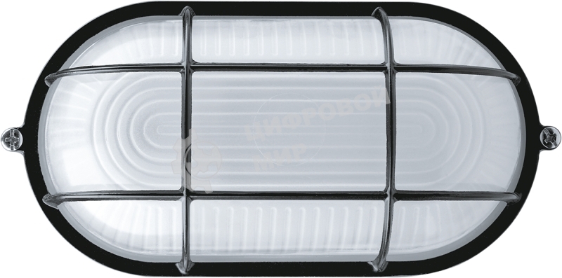 Светильник Navigator ЛОН NBL-O2-60-E27/BL 1х60Вт E27 IP54 (аналог НПБ 1402 черный овал с решеткой 60Вт)
