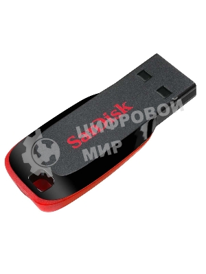 Флешка USB Sandisk CZ50 Cruzer Blade (SDCZ50-064G-B35), 64Gb, USB 2.0, R/W 15/4, черный/красный