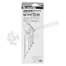 Набор ключей Matrix имбусовых torx 9шт: t10-t50 crv экстра-длин сатин.