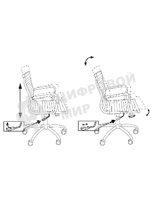Кресло Бюрократ CH-883-LOW/IVORY слоновая кость, экокожа