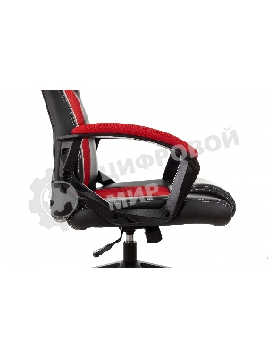 Кресло игровое Бюрократ Zombie Arena черный/красный