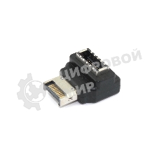 Переходник USB Type E мама-папа угловой