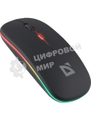 Мышь беспроводная Defender Coda MB-261 черный, 1600 dpi, радиоканал, Bluetooth, USB, кнопки - 4