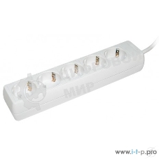 Удлинитель 5х5 м с заземл. 16А IP20 У05 2P+PE ИЭК WYP10-16-05-05-Z-N