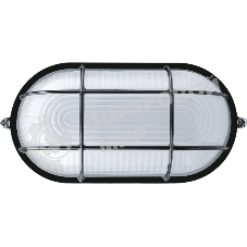 Светильник Navigator ЛОН NBL-O2-60-E27/BL 1х60Вт E27 IP54 (аналог НПБ 1402 черный овал с решеткой 60Вт)