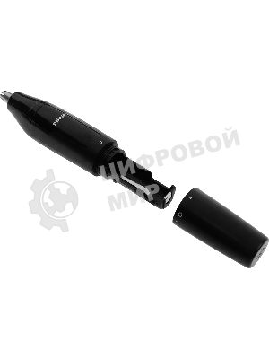 Триммер для носа Philips NT1620/15 роторный режущий элемент, водонепроницаемый корпус - пластик, цвет - черный, в комплекте батарейка АА