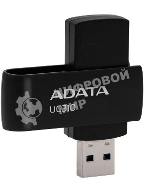 Флешка USB ADATA UC310 (UC310-64G-RBK), 64Gb, USB 3.2, R/W 100/30, черный