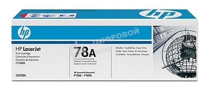 Картридж лазерный HP CE278A черный LJ P1566/P1606 (2100 стр.)