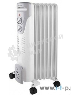 Масляный обогреватель Vitek VT-1708 W (7 секций) белый, 1500 Вт, 20 м2, термостат