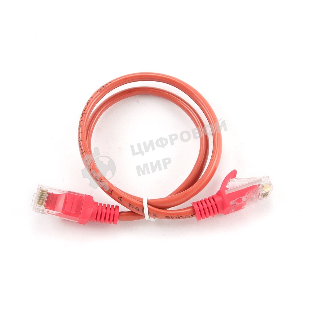 Патч-корд UTP Cablexpert cat.5e, 0.5м, литой, многожильный, красный
