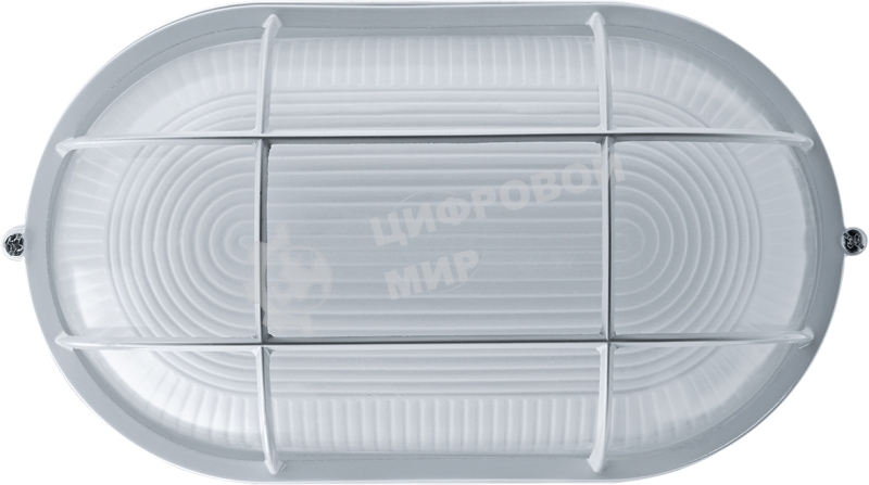 Светильник Navigator ЛОН NBL-O2-100-E27/WH 1х100Вт E27 IP54 (аналог НПБ 1202 бел. овал с решеткой 100Вт)