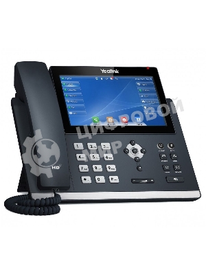 Телефон IP YEALINK SIP-T48U, цветной сенсорный экран, 16 аккаунтов, BLF, PoE, GigE, без БП, шт