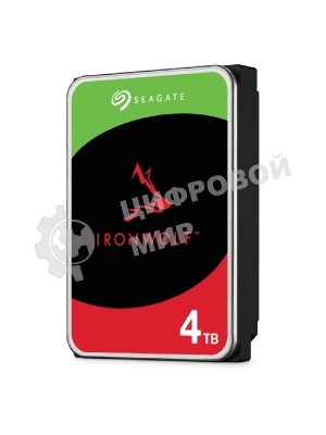 Жесткий диск Seagate 4Tb Ironwolf (ST4000VN006) SATA 6.0Gb/s, 5400 rpm, 256mb buffer, 3.5