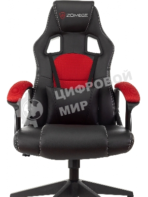 Кресло игровое Бюрократ Zombie Arena черный/красный