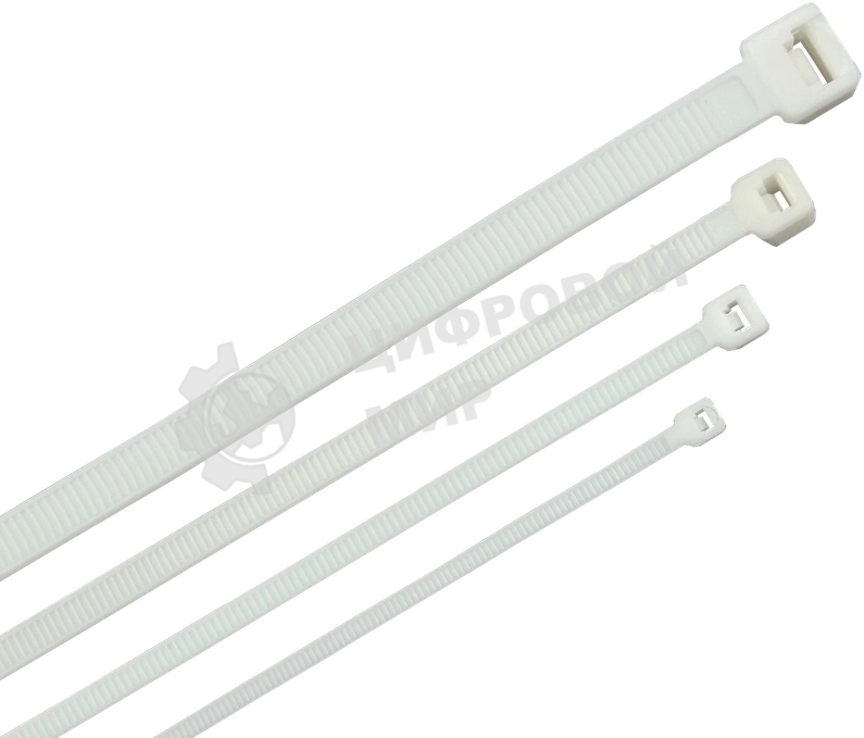 Стяжка пластиковая ITK HKW-W48-L250 250x4.8 мм (упак: 100 шт) полиамид внешний (-25/+75) белый