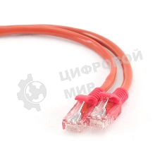 Патч-корд UTP Cablexpert cat.5e, 0.5м, литой, многожильный, красный