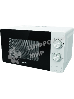Микроволновая печь Gorenje MO20E2W белый, 20 л, 800 Вт, переключатели - поворотный механизм