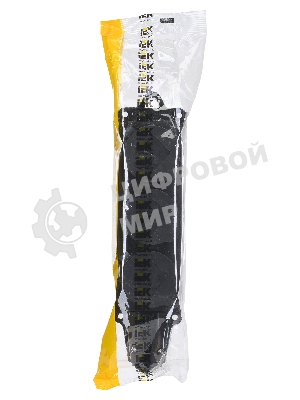 Розетка IEK ОМЕГА РБ33-1-0мIP44 трехместная с защитными крышками каучук