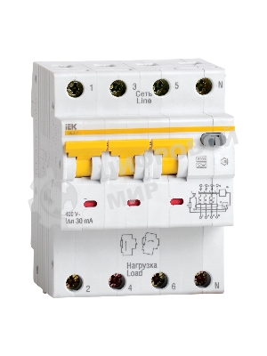 Выключатель автоматический дифференциального тока IEK MAD22-6-032-C-30 АВДТ 34 C32 30мА