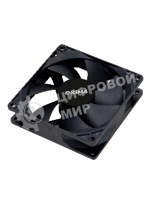Вентилятор для корпуса Digma DFAN-90 черный, 90 мм, 1800 об/мин, 23 дБ, 3 pin