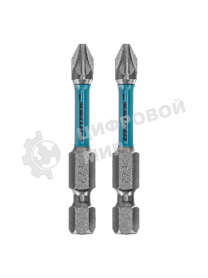 Набор бит торсионных Gross PZ2x50 мм, для ударных шуруповертов, 2 шт.