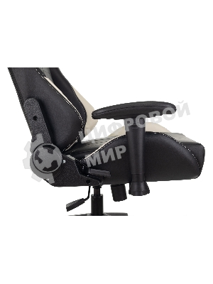 Кресло Бюрократ VIKING 5 AERO WHITE черный/белый, экокожа, 120 кг, механизм качания