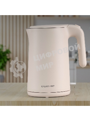 Чайник электрический Galaxy Line GL 0327, пудровый, пластик, 1800 Вт, 1,5 л
