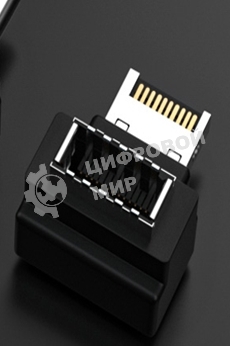 Переходник USB Type E мама-папа угловой
