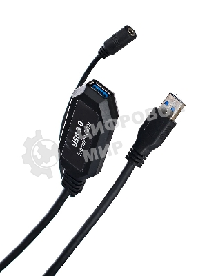 Кабель-адаптер USB3.0-repeater, удлинительный активный Am-->Af 5м VCOM